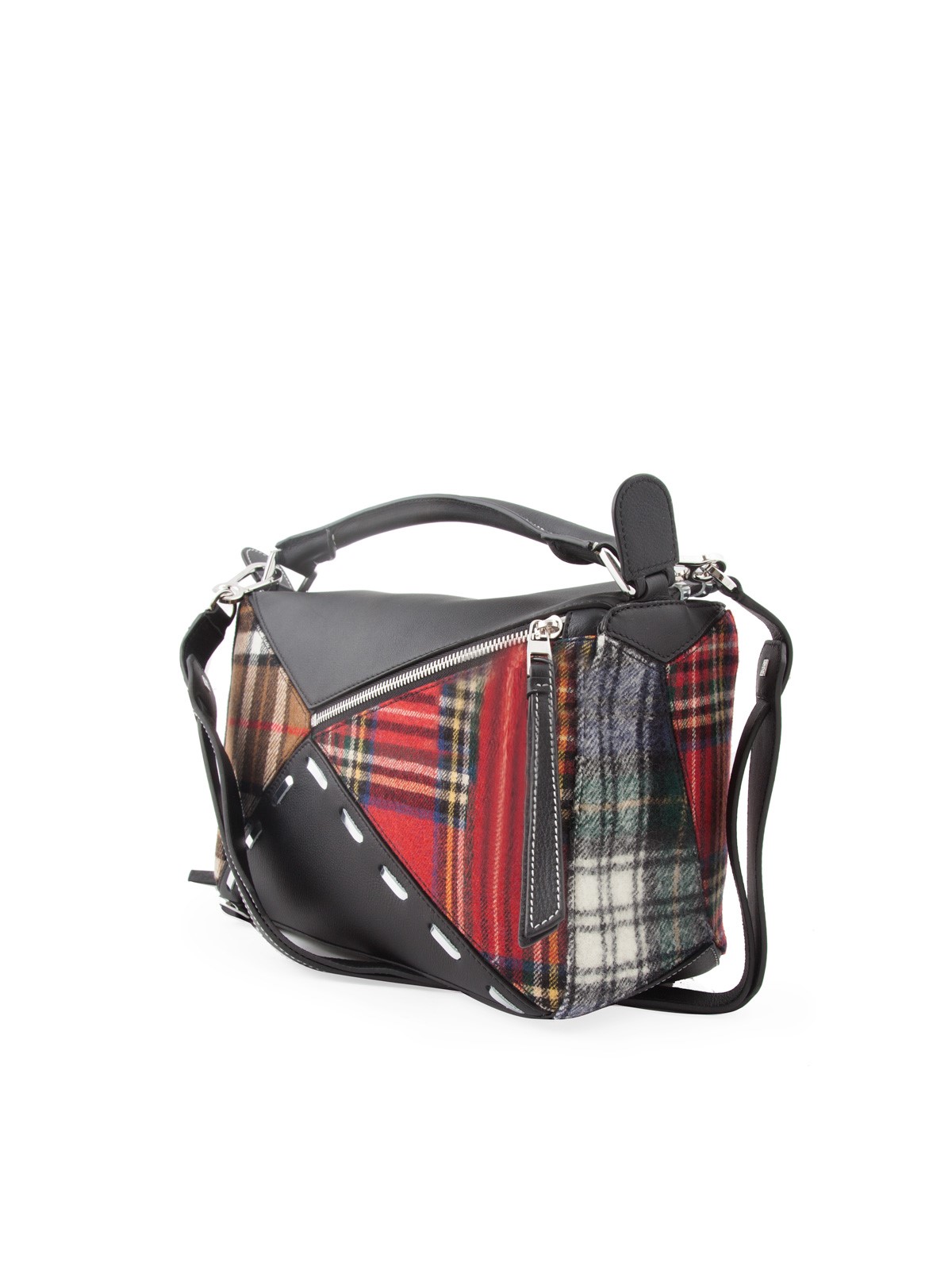 Loewe tartan puzzle online bag