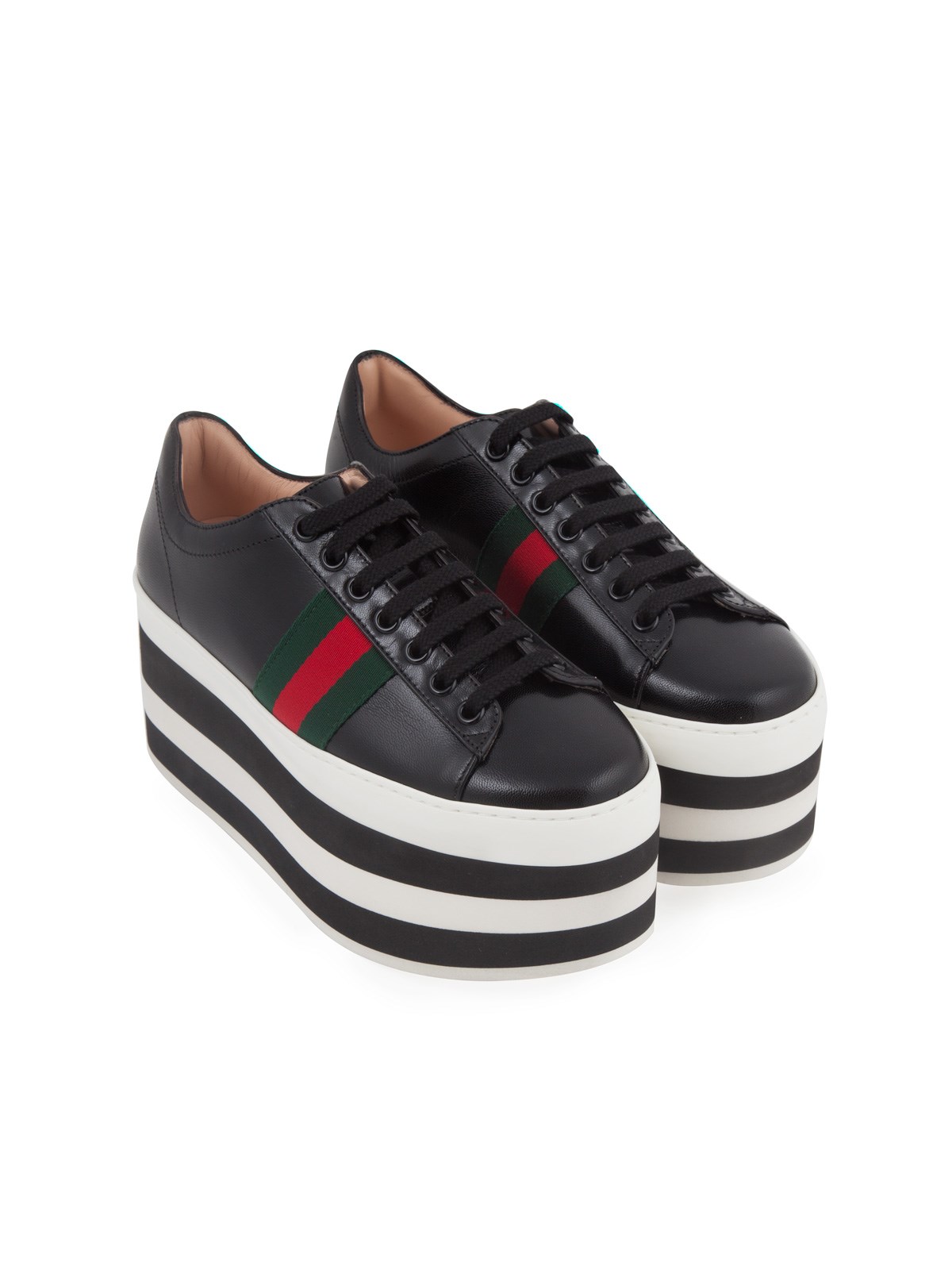 gucci platform sneakers black