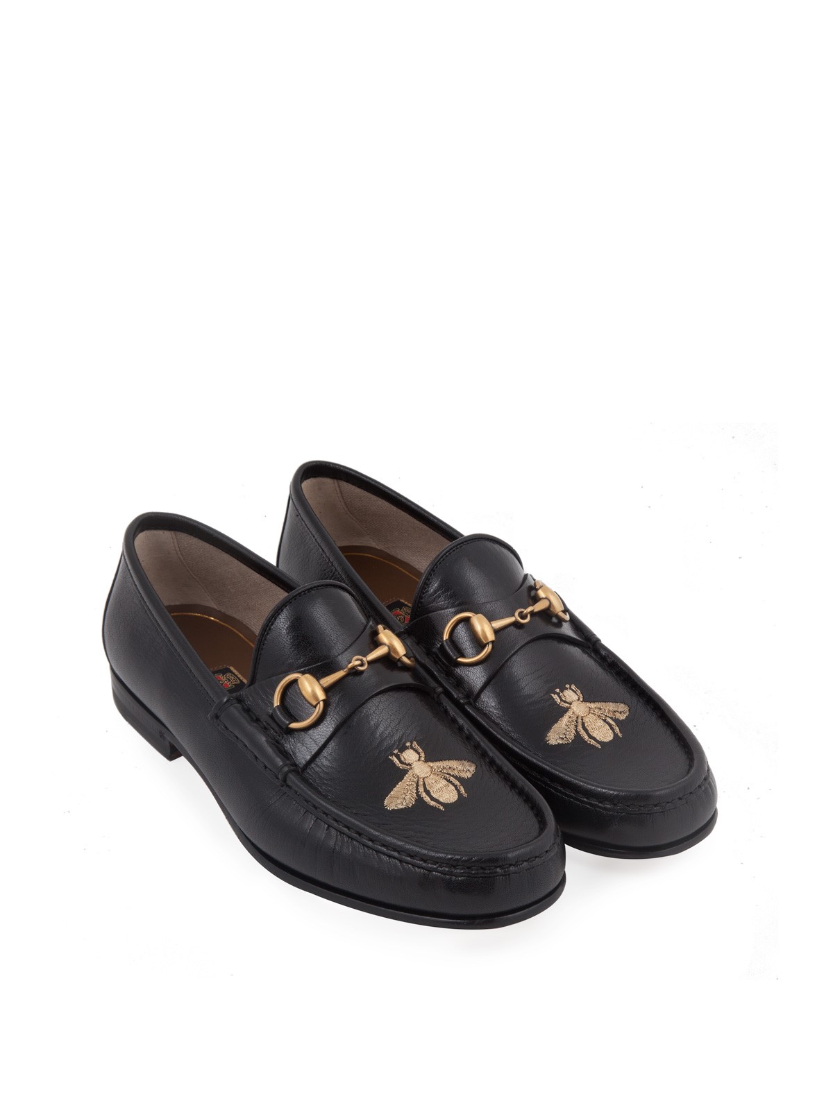 gucci embroidered loafers