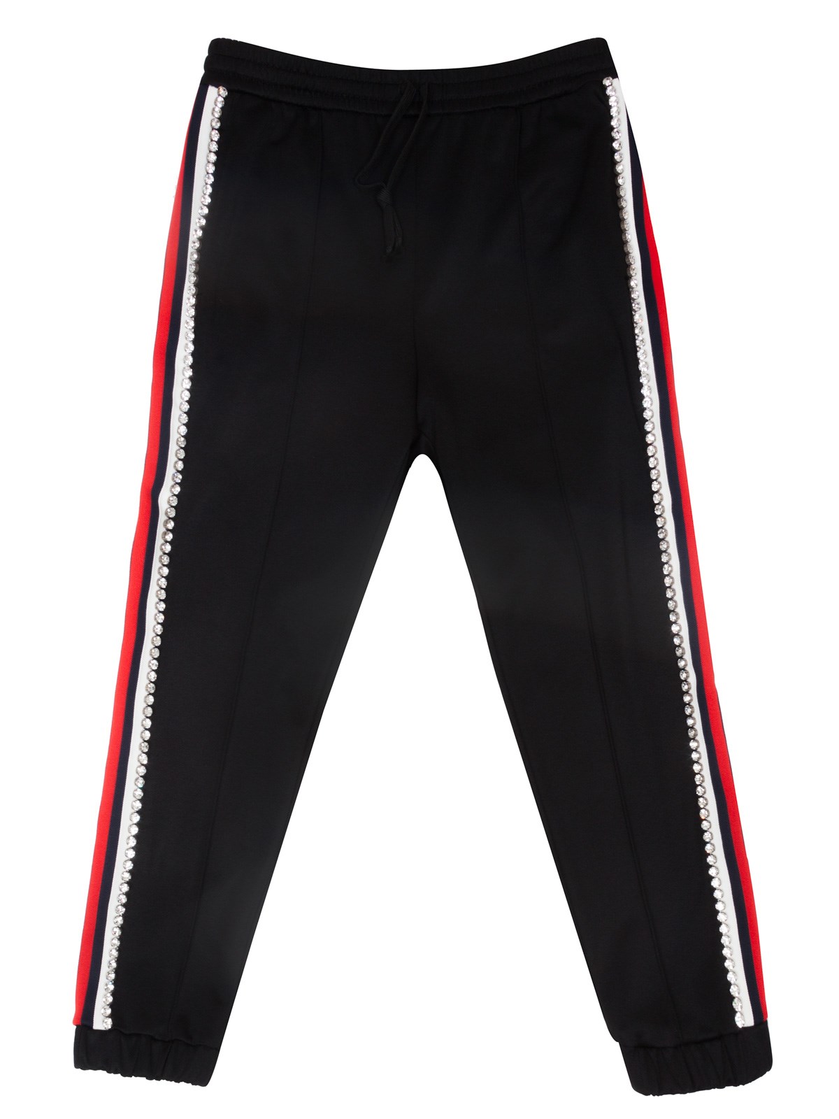 gucci PANTALONE CON FASCIA LATERALE E CRISTALLI su montiboutique.com - 20903