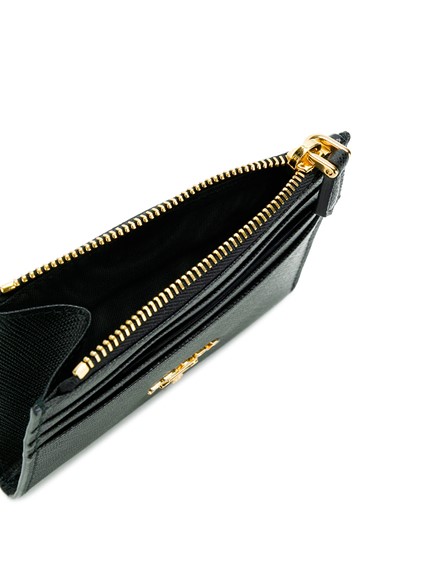 prada card holder with zipper