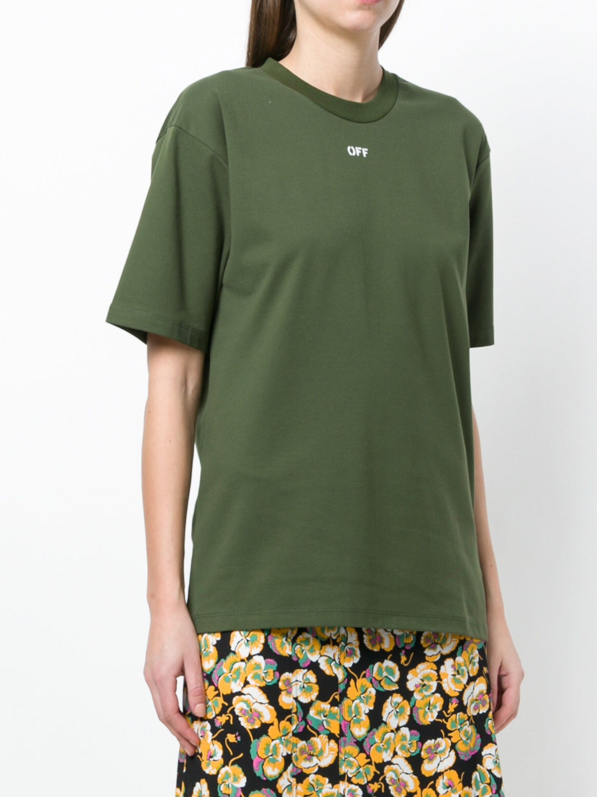 off white fern tee