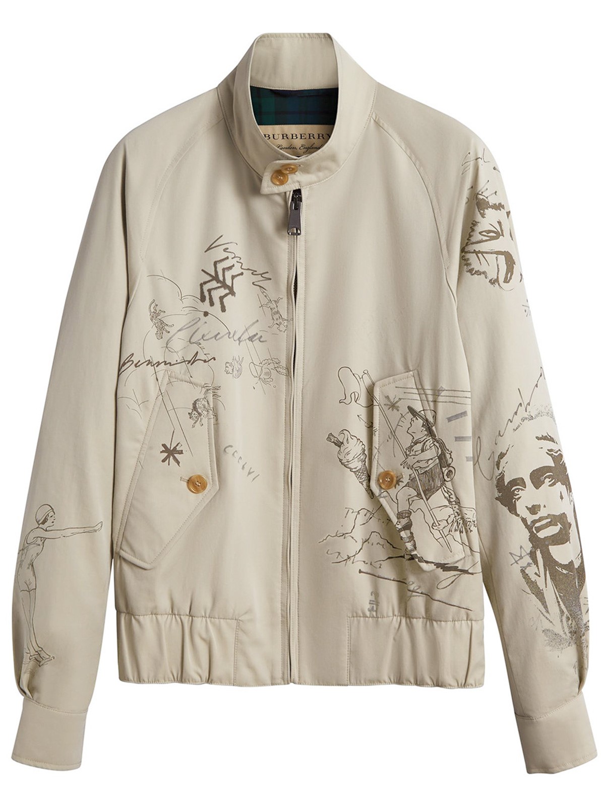 burberry sketch print trench coat