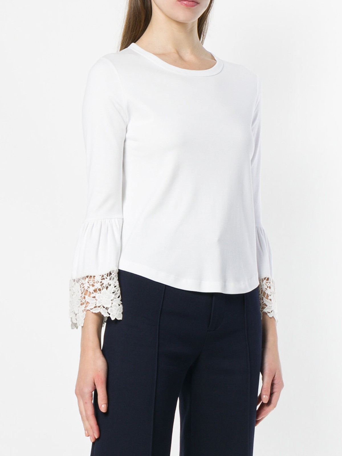 see by chloe lace sleeve top