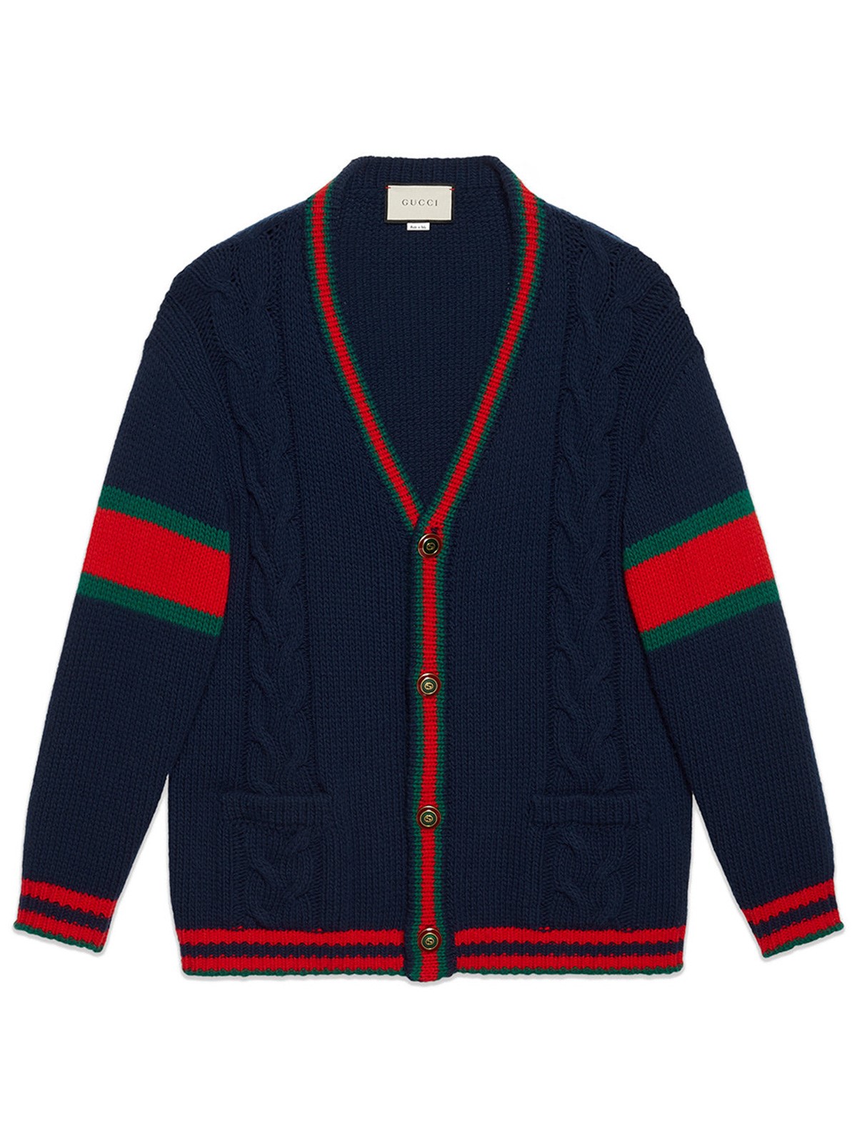 gucci WEB STRIPE CARDIGAN available on montiboutique.com - 22861