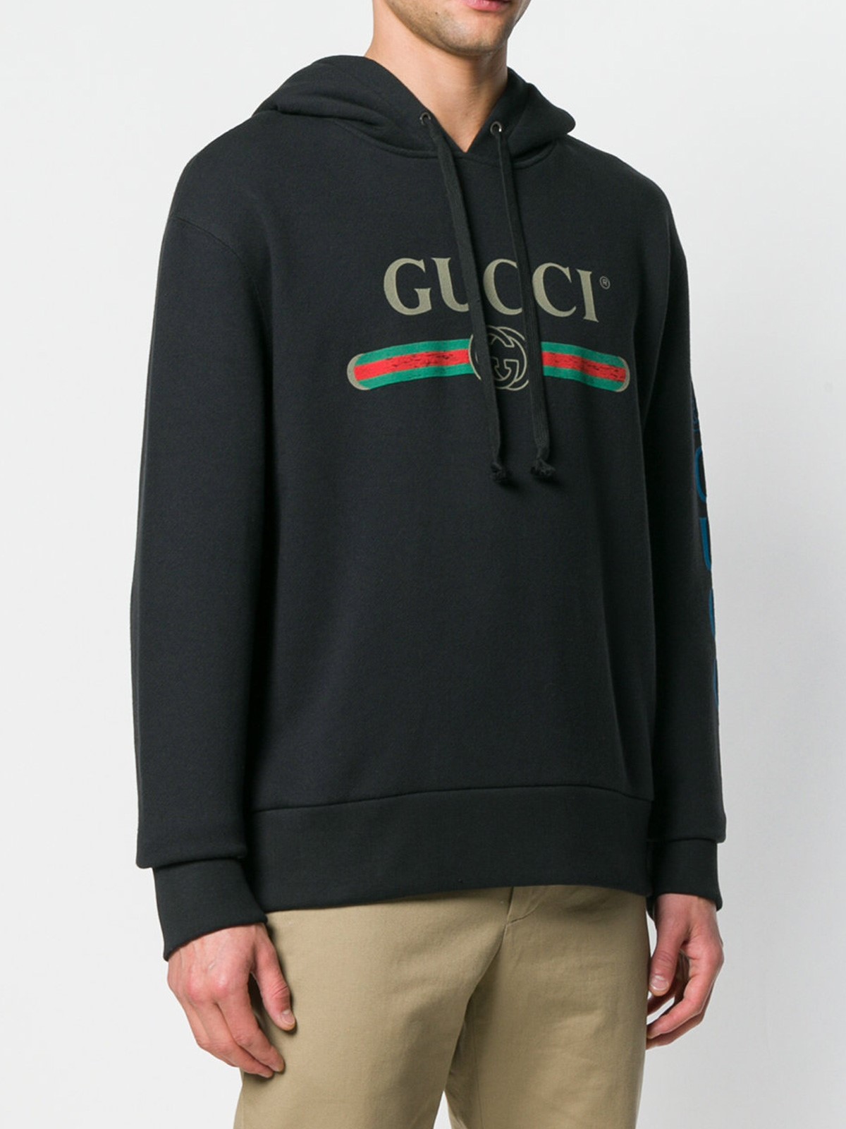 gucci logo sweatshirt with dragon