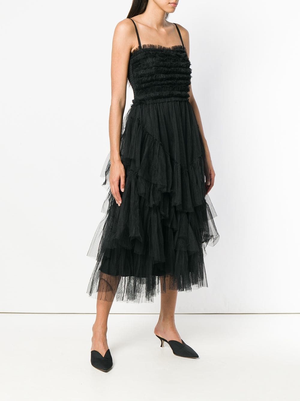 red valentino black tulle dress