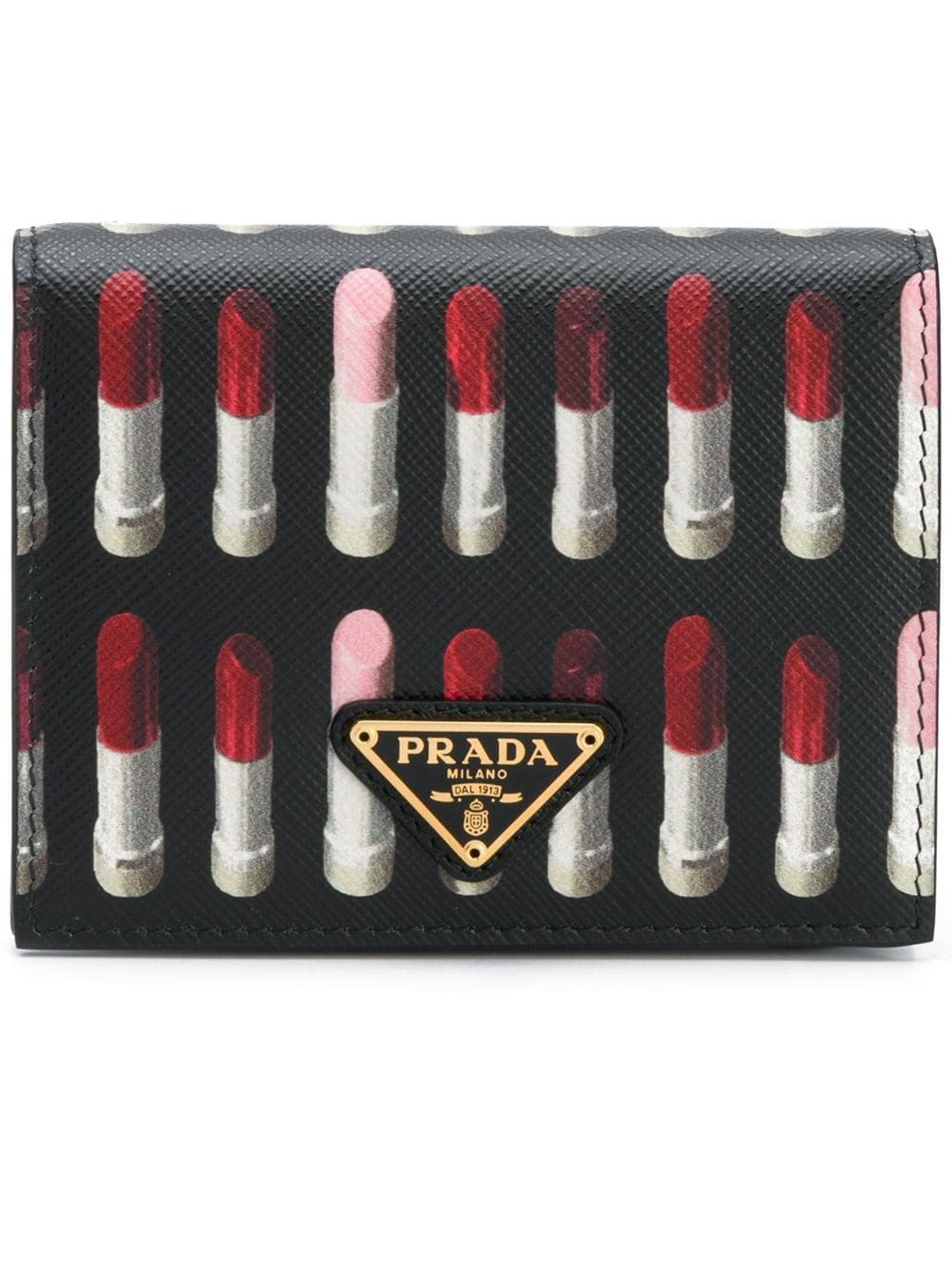 prada lipstick print wallet