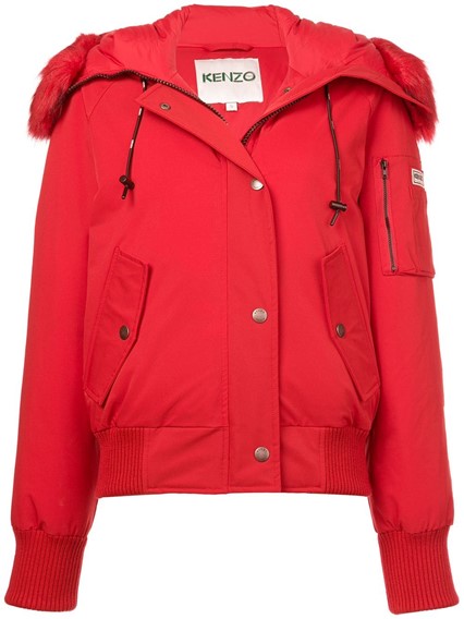 kenzo PADDED HOODIE JACKET WITH FUR available on montiboutique.com - 25144