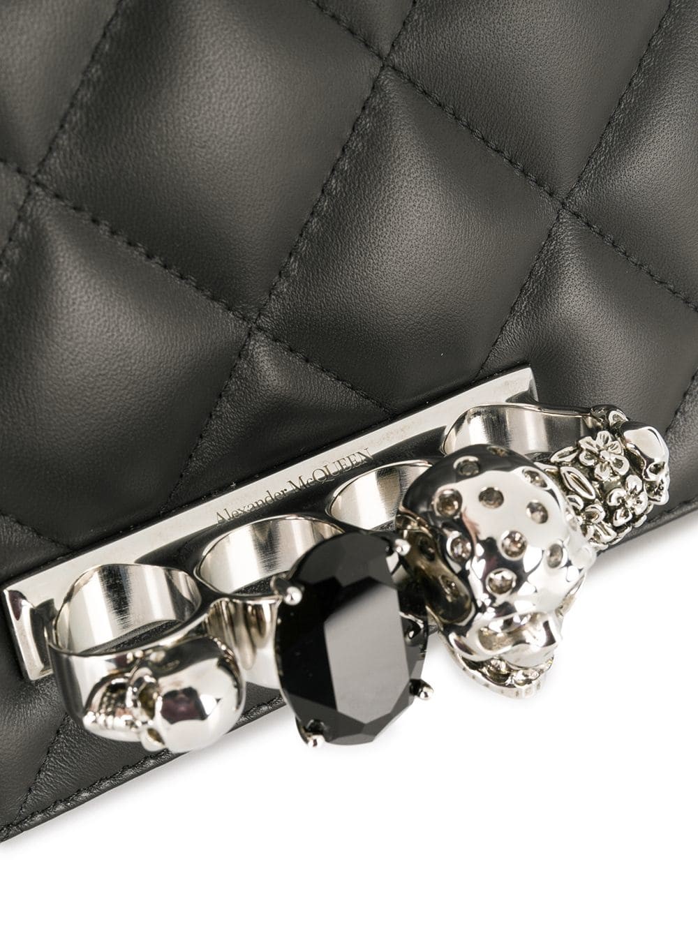 alexander mcqueen 4 RINGS QUILTED SHOULDER BAG available on 