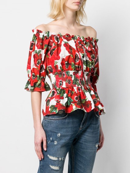 dolce & gabbana FLORAL PRINT TOP available on montiboutique.com - 27341