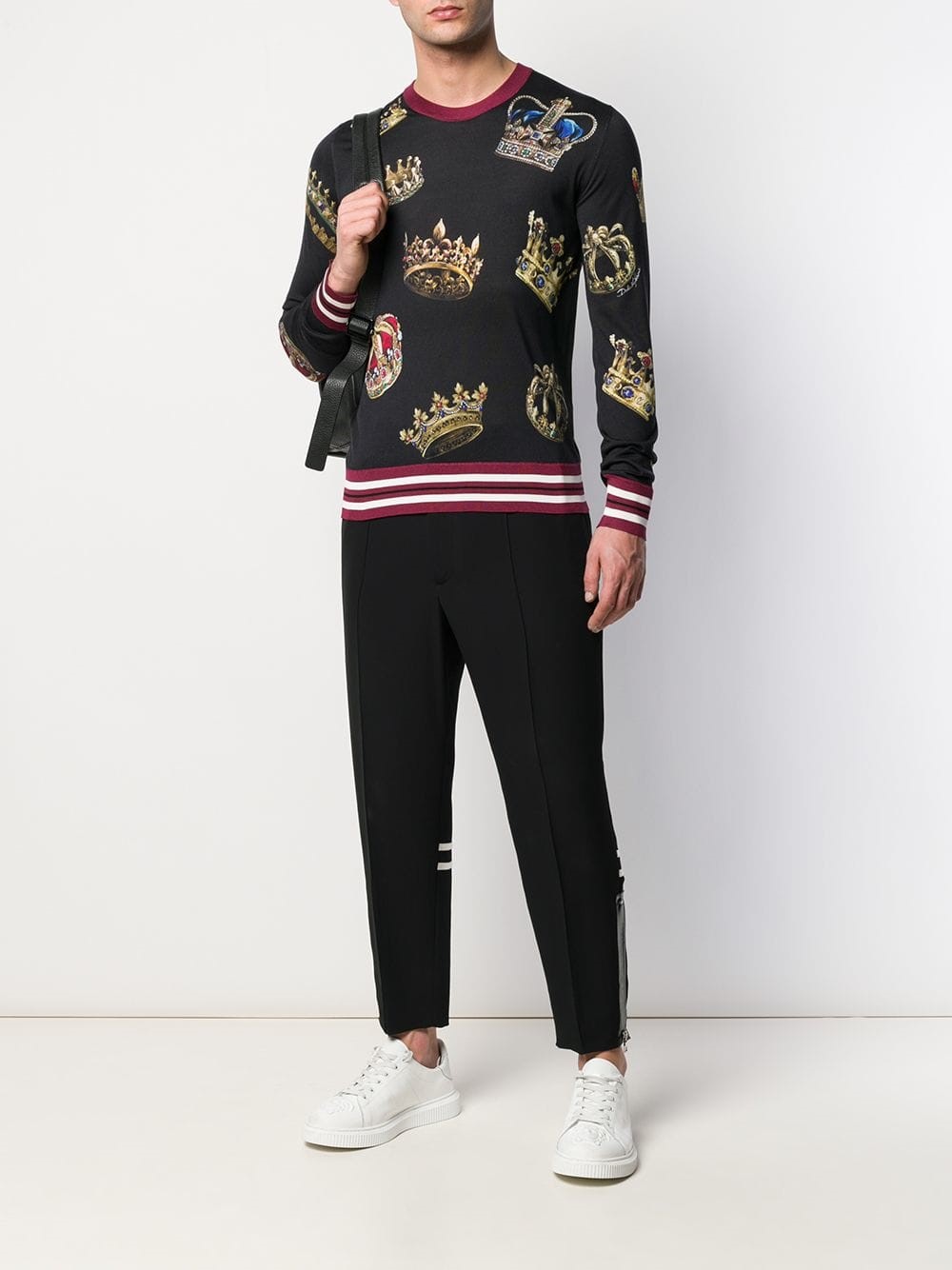 dolce & gabbana CROWN PRINT PULLOVER available on montiboutique 