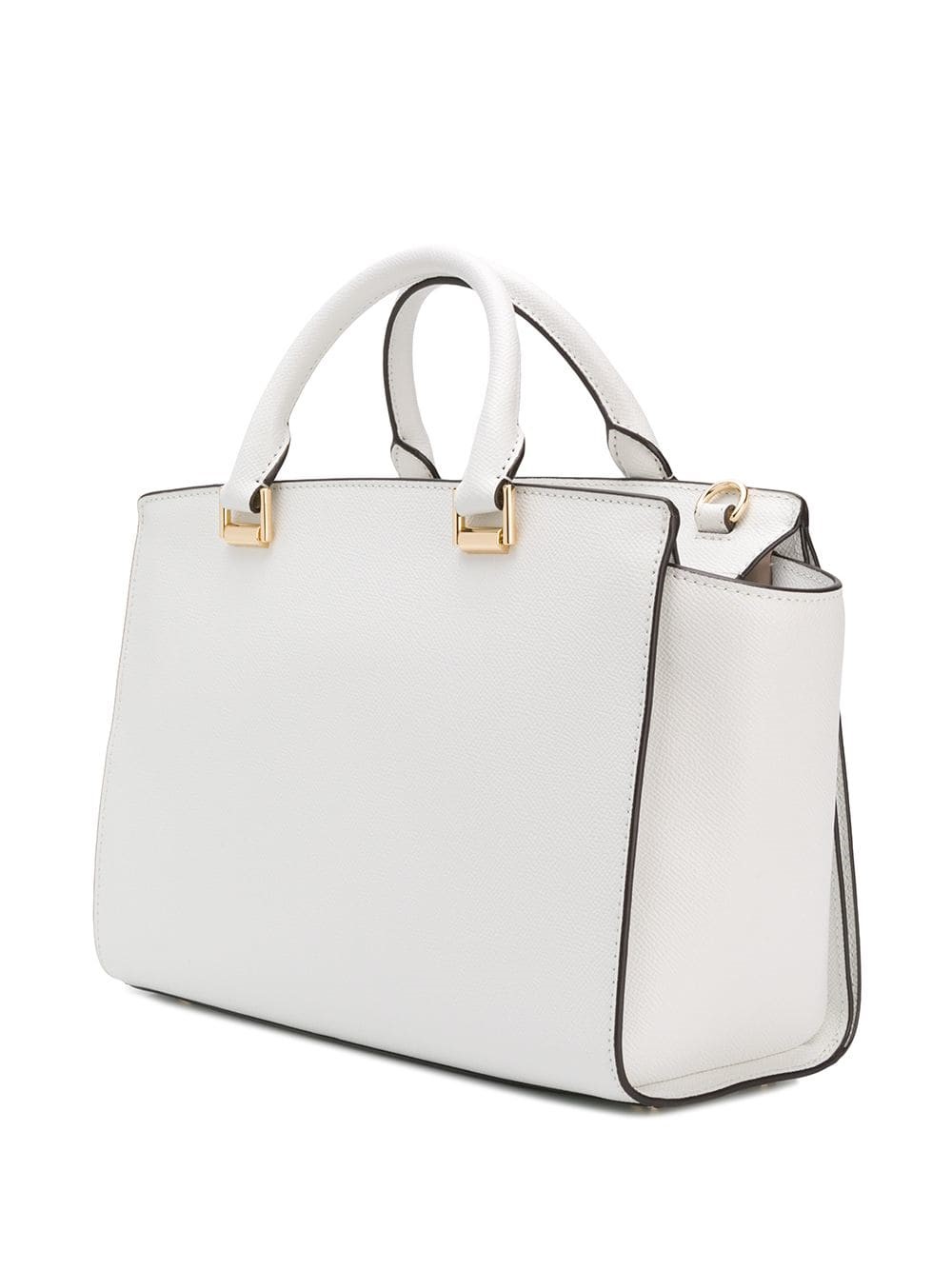 mk white satchel