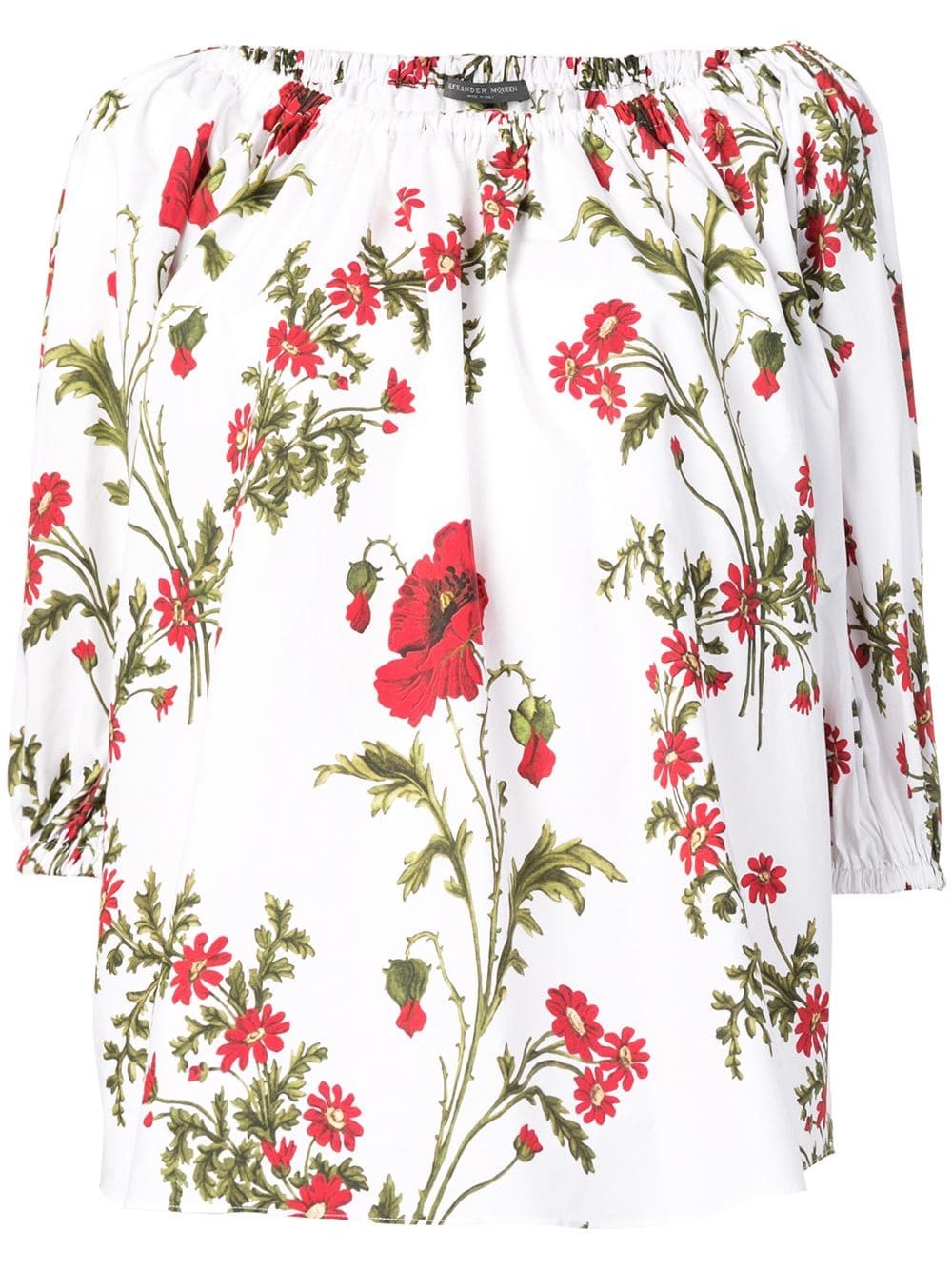 Alexander Mcqueen Floral Print Top Available On Montiboutique Com 27590