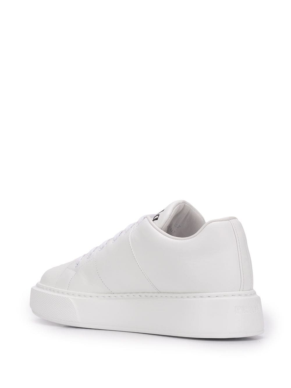 Prada Leren Dames Sneakers - Wit/Rood/Goud in SneakerStad