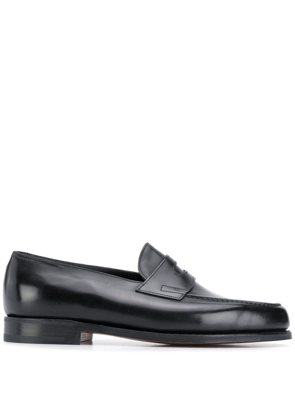 John Lobb Lopez Leather Penny Loafers In Black