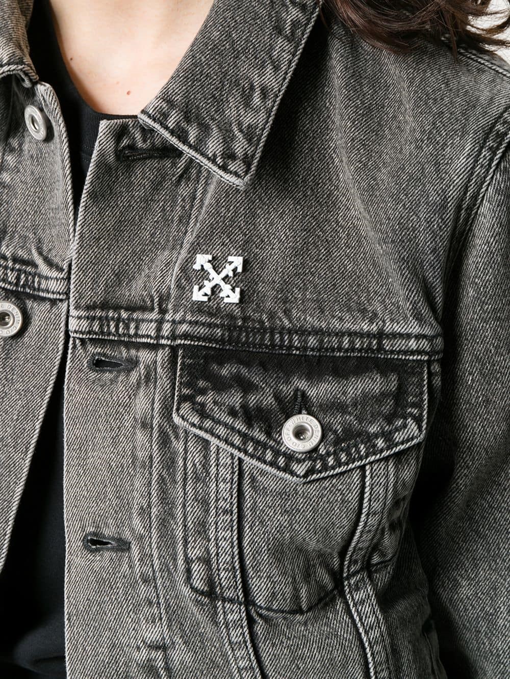 off white denim jacket grey