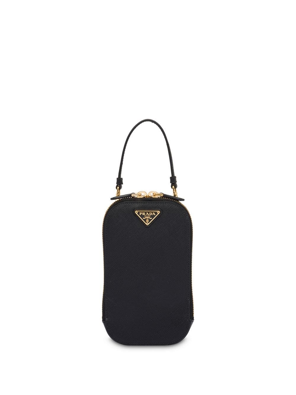 prada mini bandoliera leather crossbody bag