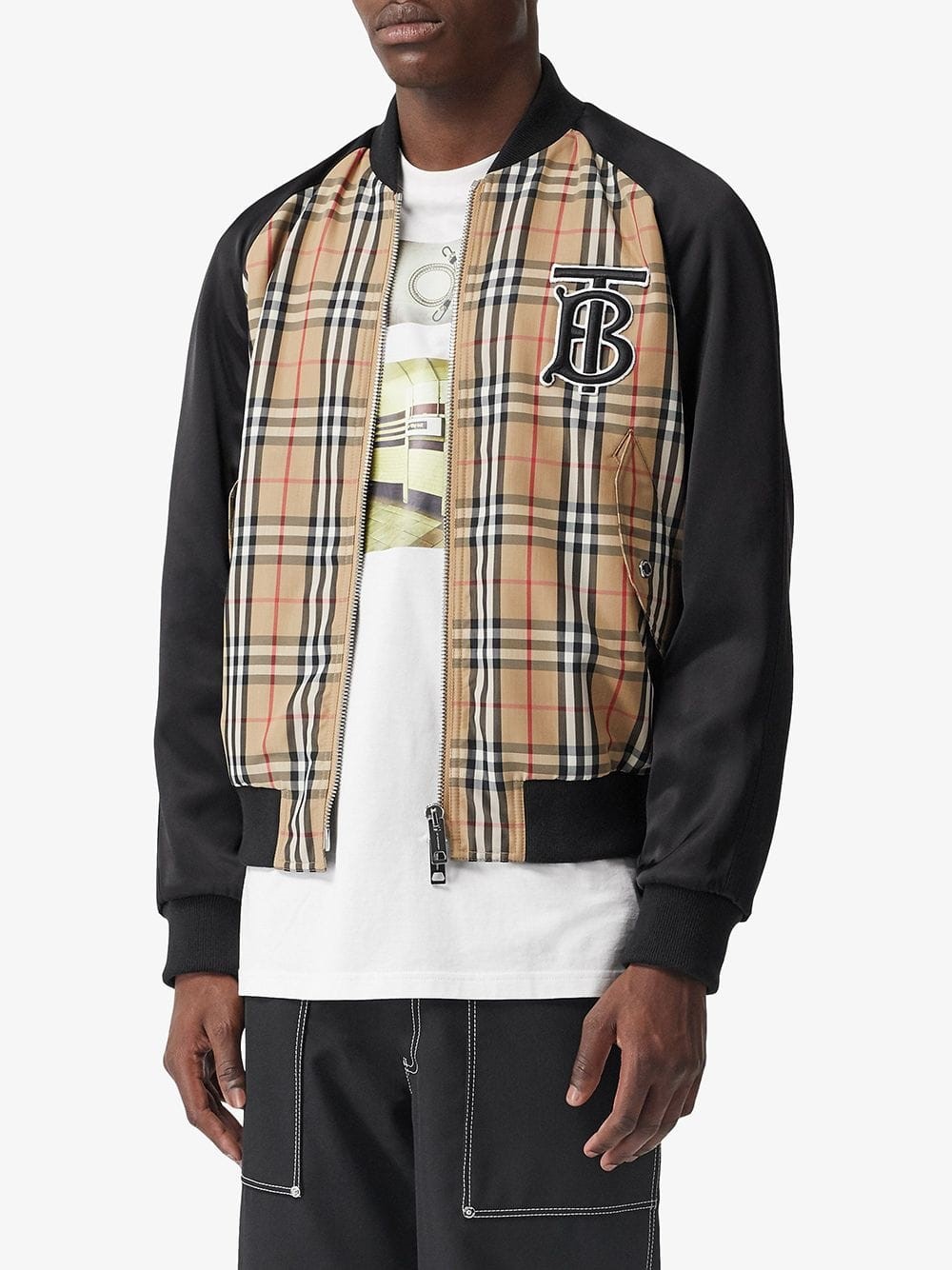 burberry CHECK MOTIF ZIPPED JACKET available on montiboutique.com - 29413