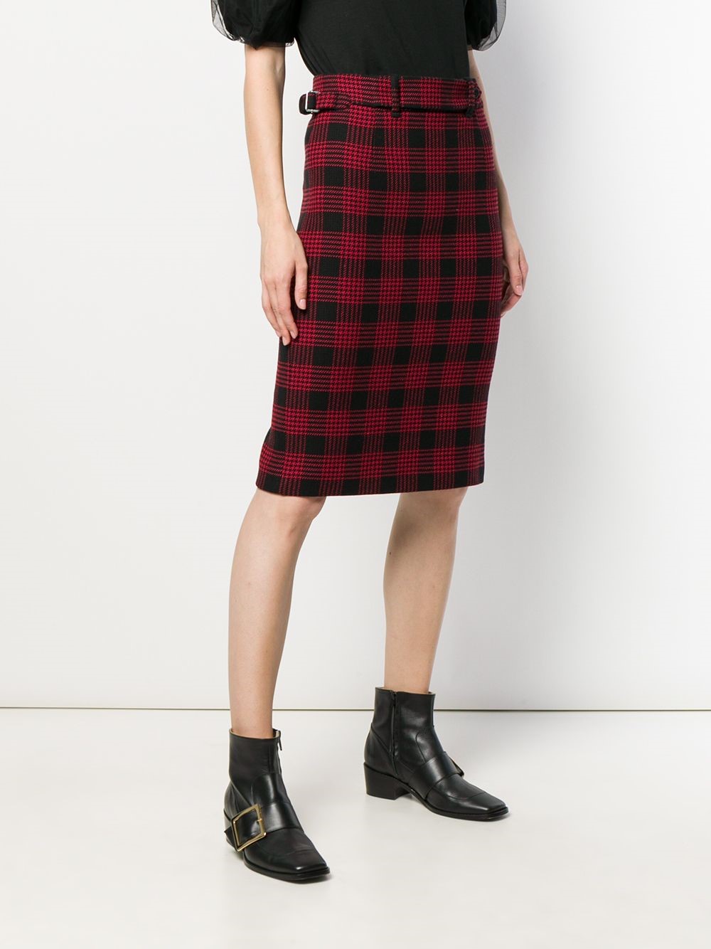 red valentino CHECK MOTIF SKIRT available on montiboutique.com - 29607