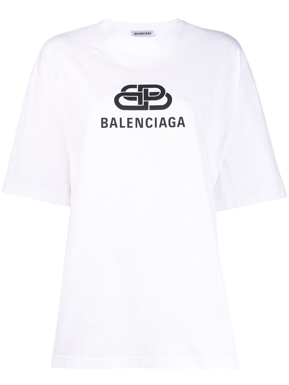 Balenciaga Logo Shirt - Black Balenciaga Paris logo cotton T-shirt ...