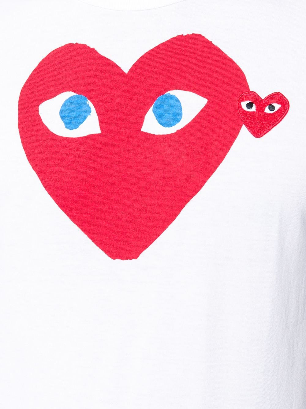 T-shirt Comme Des Garçons Play nera con cuore bianco | H-Brands