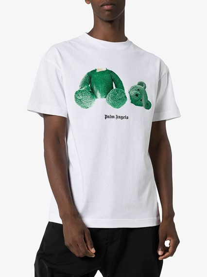 palm angels green teddy bear t shirt