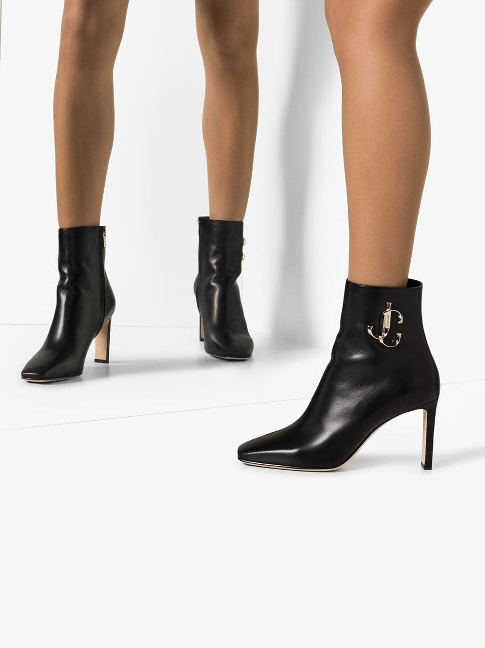 jimmy choo LOGO ANKLE BOOTS available on montiboutique.com - 30293