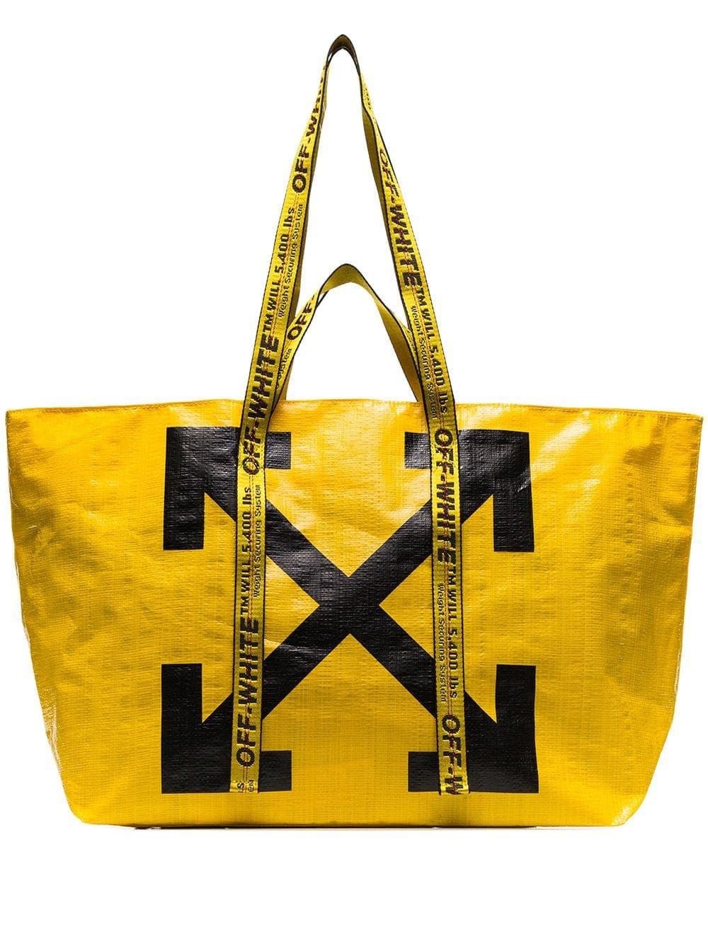 off white tote bag yellow