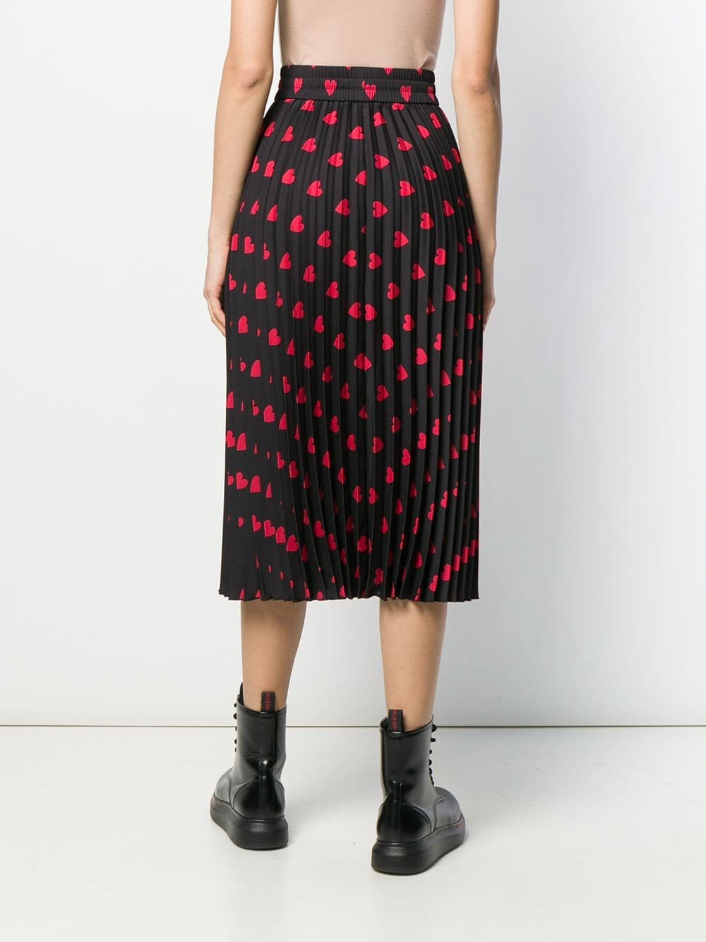 red valentino HEART PLISSÈ SKIRT available on montiboutique.com - 31743