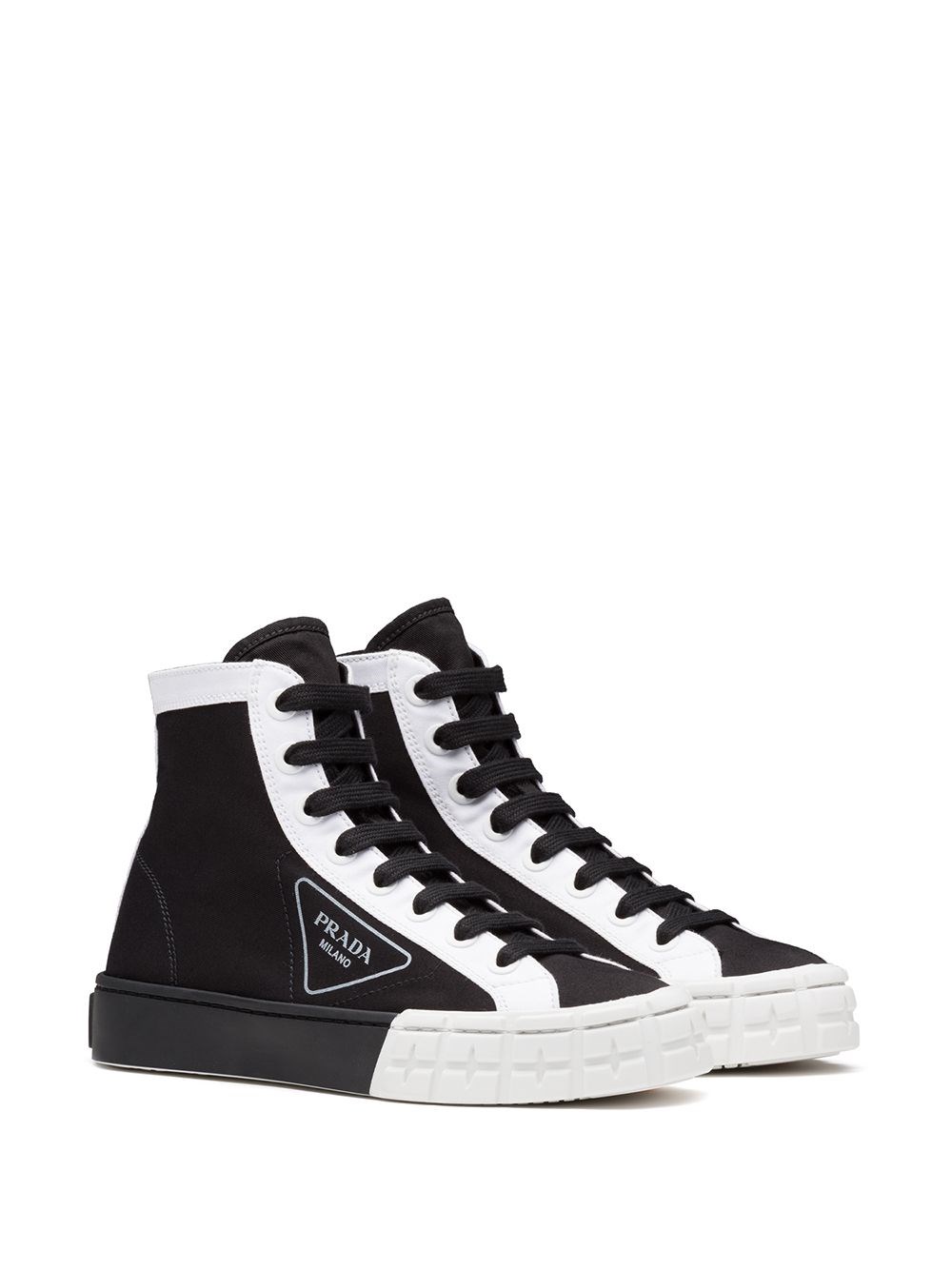 prada logo high top sneakers