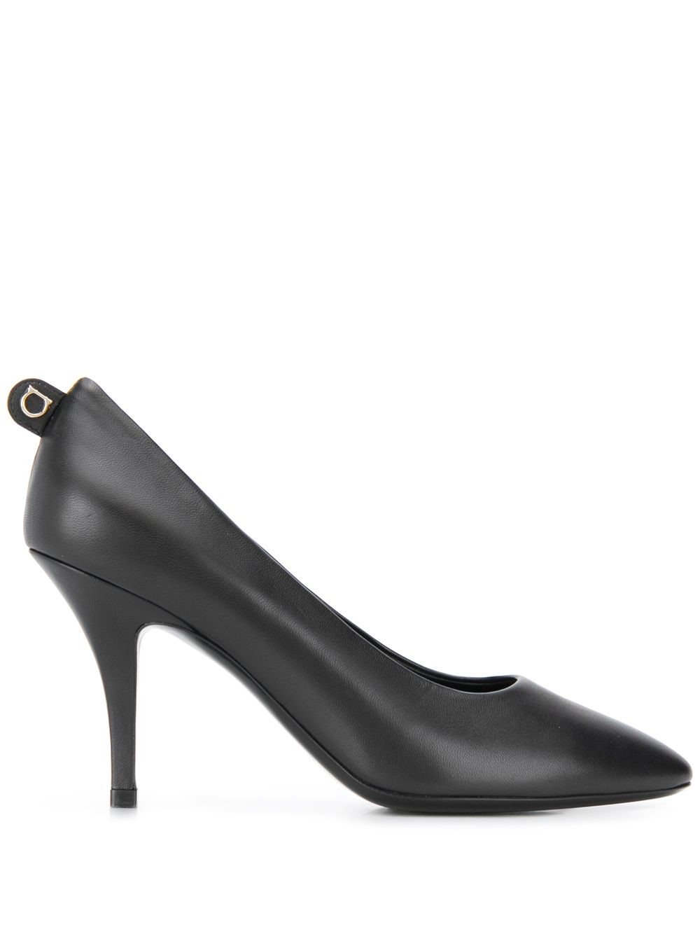 Ferragamo Judy 85 Gancini Pumps In Lambskin Leather In Black