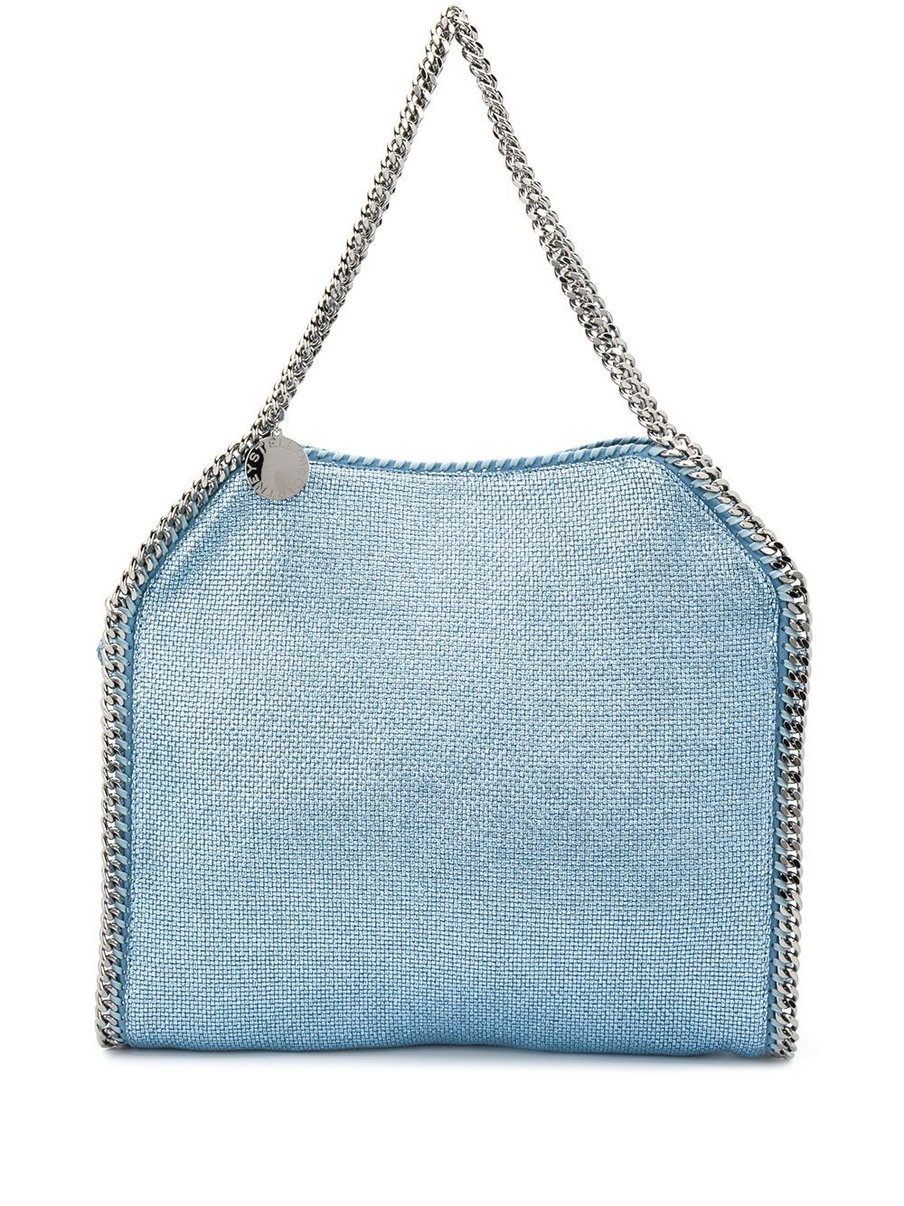 metallic blue bag