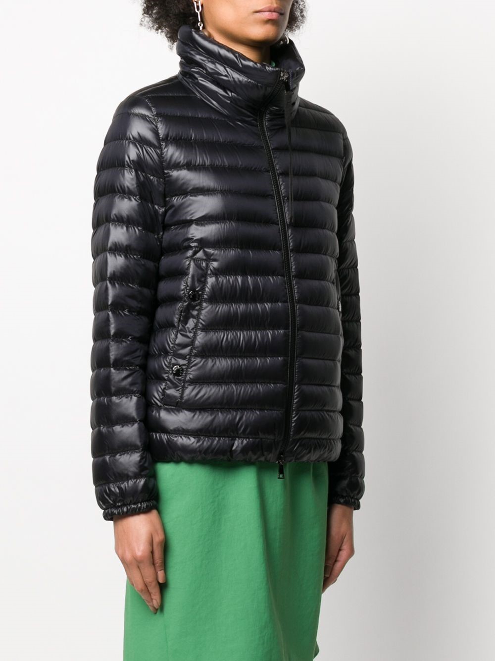 moncler shiny black vest