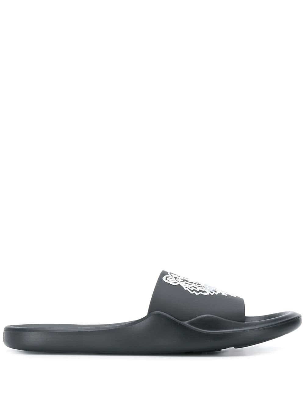 Kenzo Tiger Pool Mules In Black