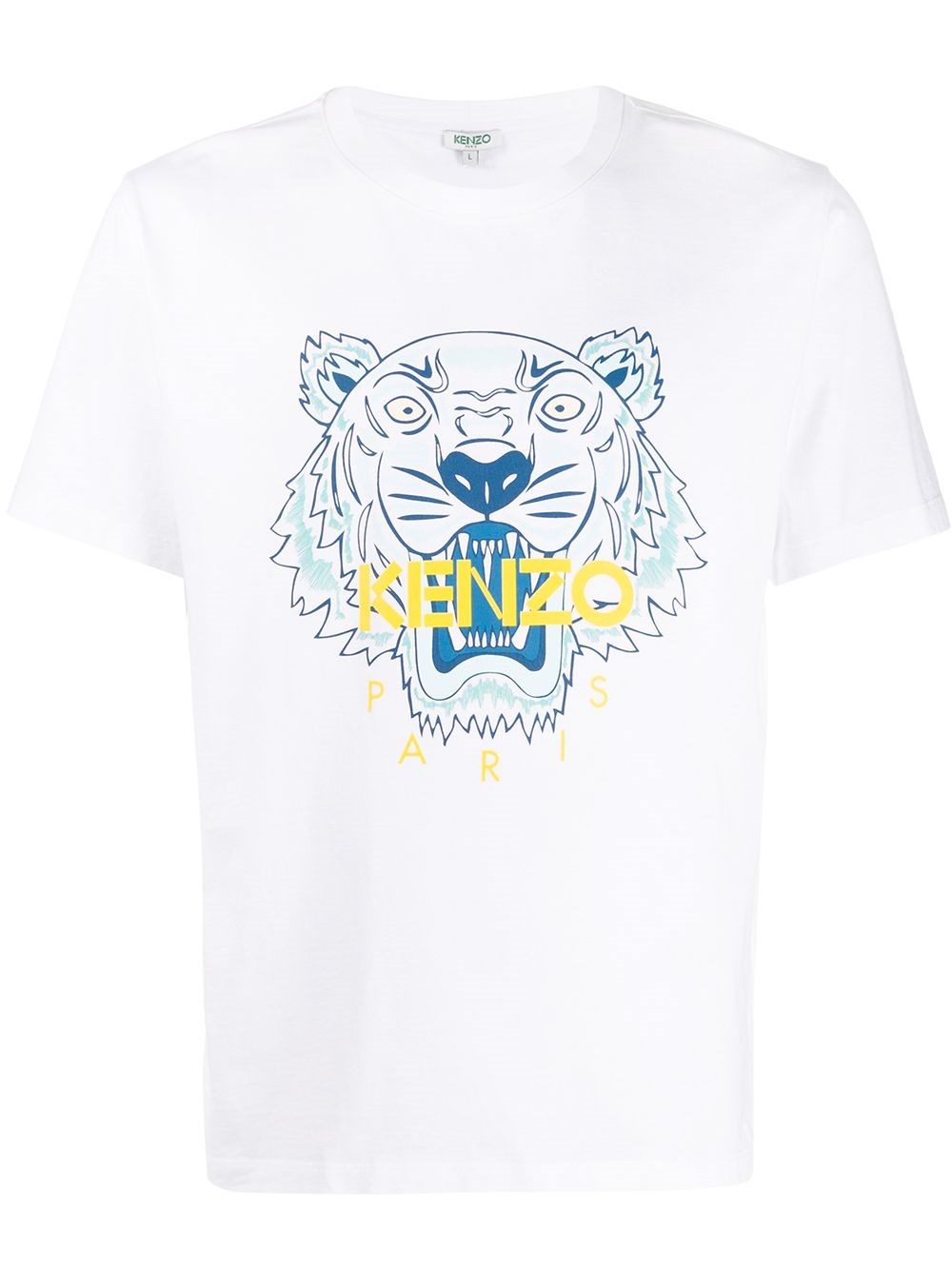 Kenzo Tiger Logo Print T-shirt In 01 White | ModeSens