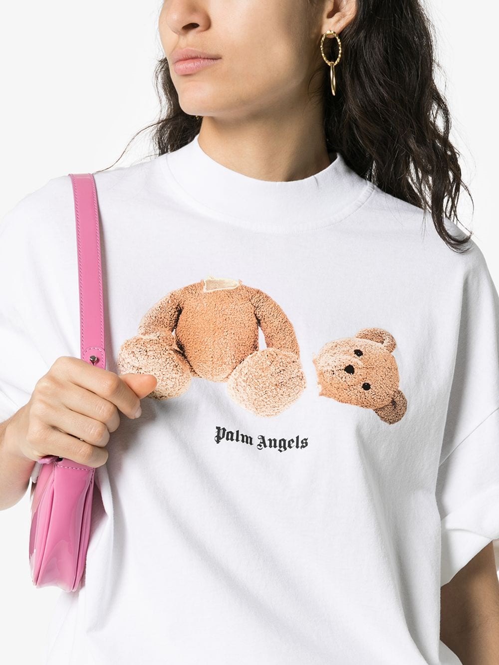 palm angels pink bear t shirt