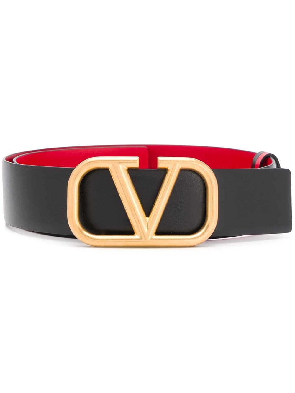 Shop Valentino Cintura Fibbia Logo V In Black