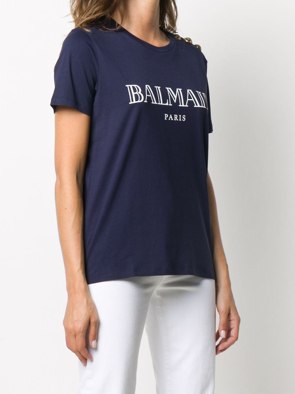 navy balmain t shirt