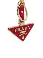 Prada Portachiavi logo triangolo saffiano available on Monti Boutique -  36298