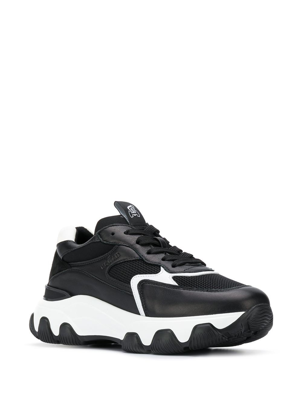 Hogan Black Fabric Hyperactive Sneakers In Black