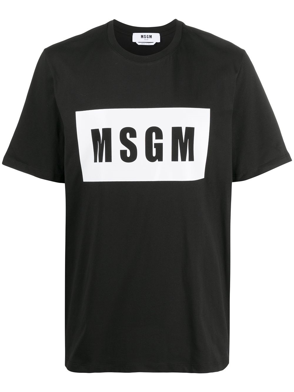 Msgm Printed Cotton T-shirt In Black