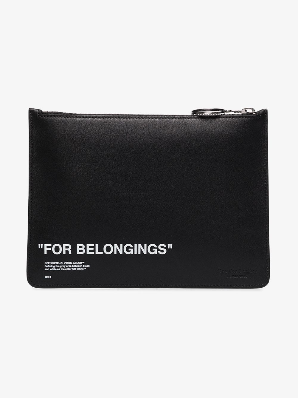 off white pouch wallet