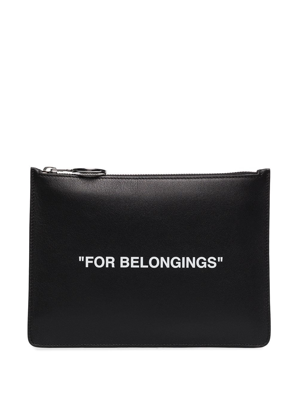 off white pouch wallet