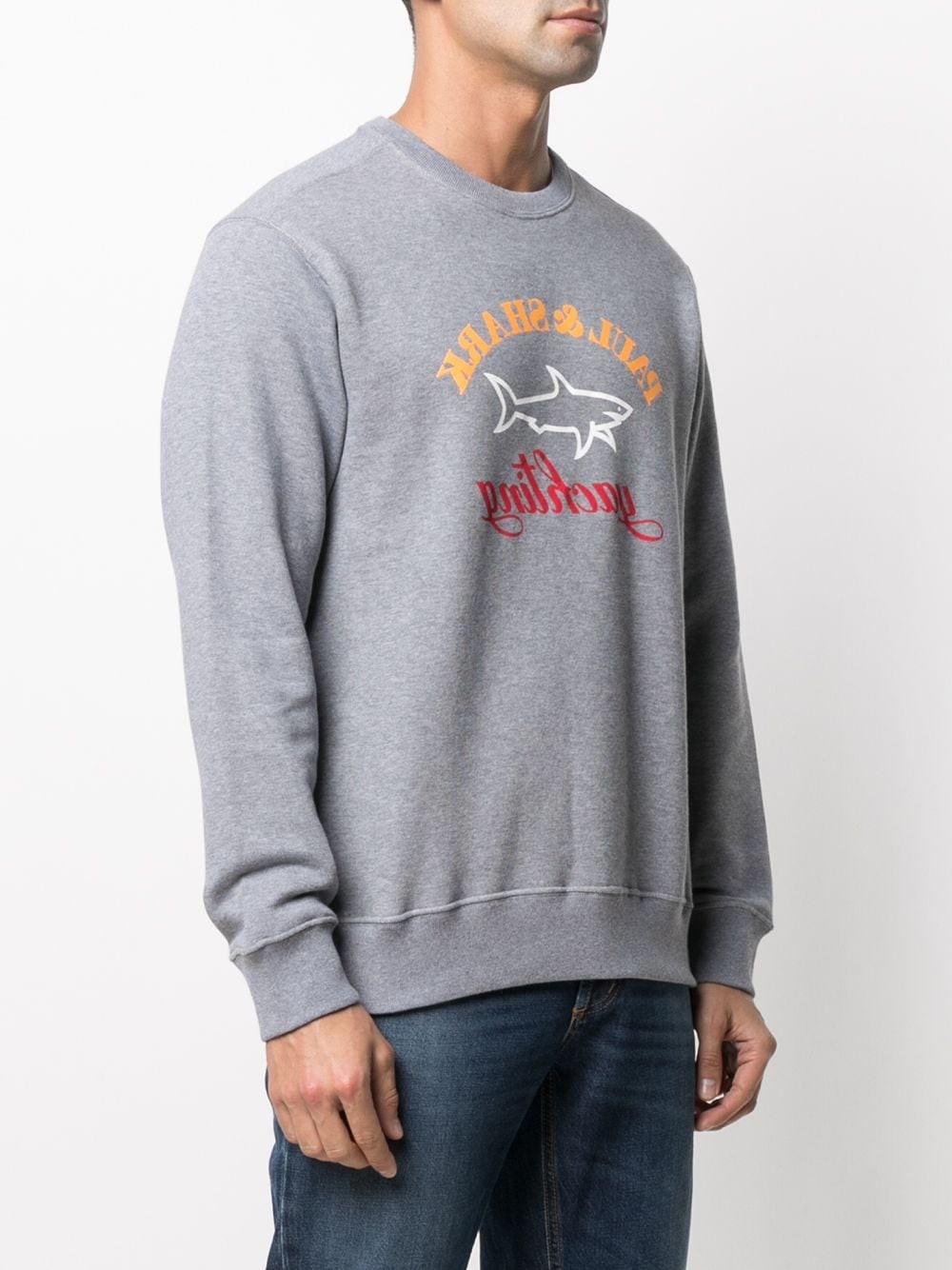 Paul & Shark Logo-print Sweatshirt In Grey