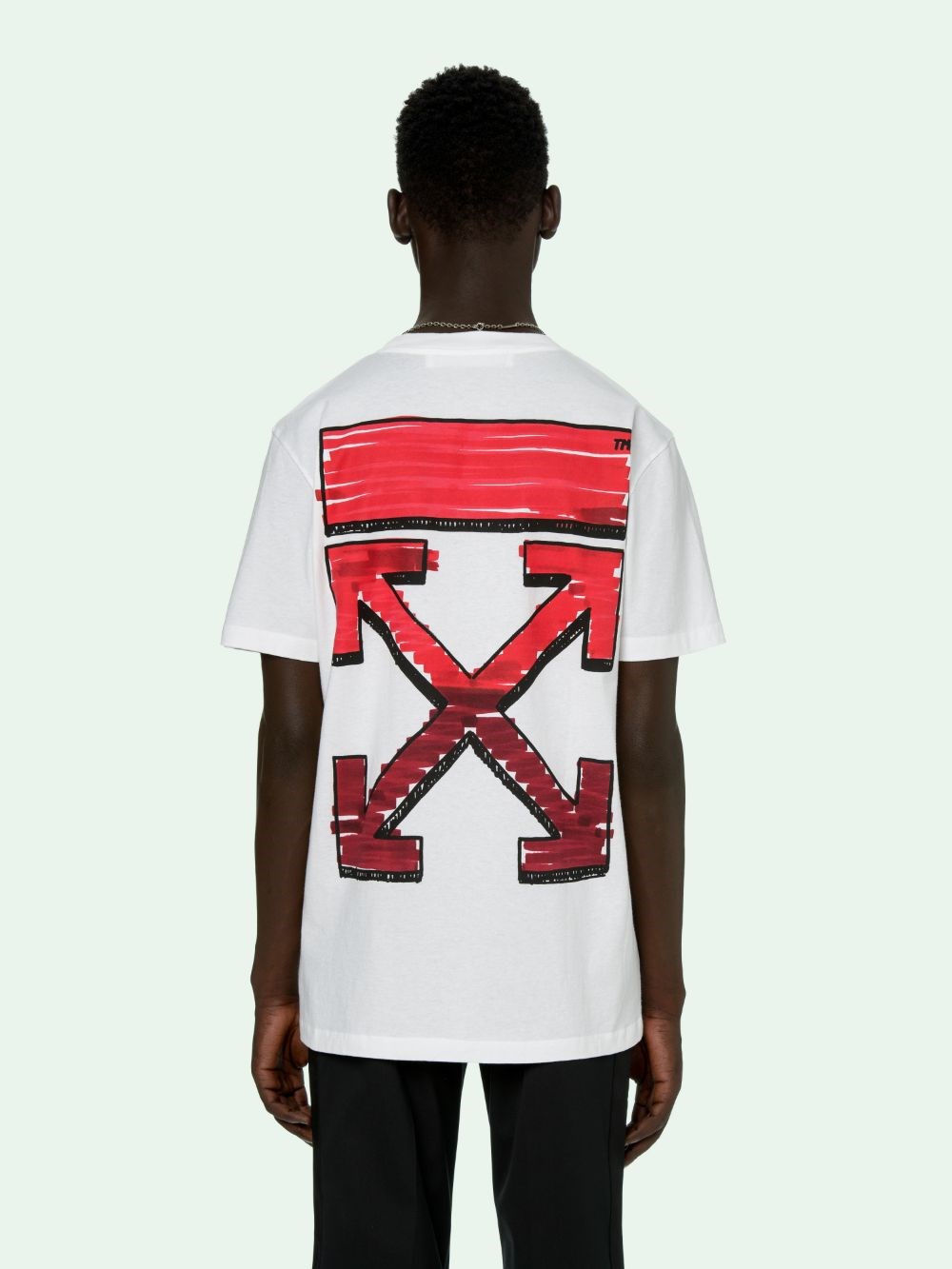 Off white red marker tee Clearance