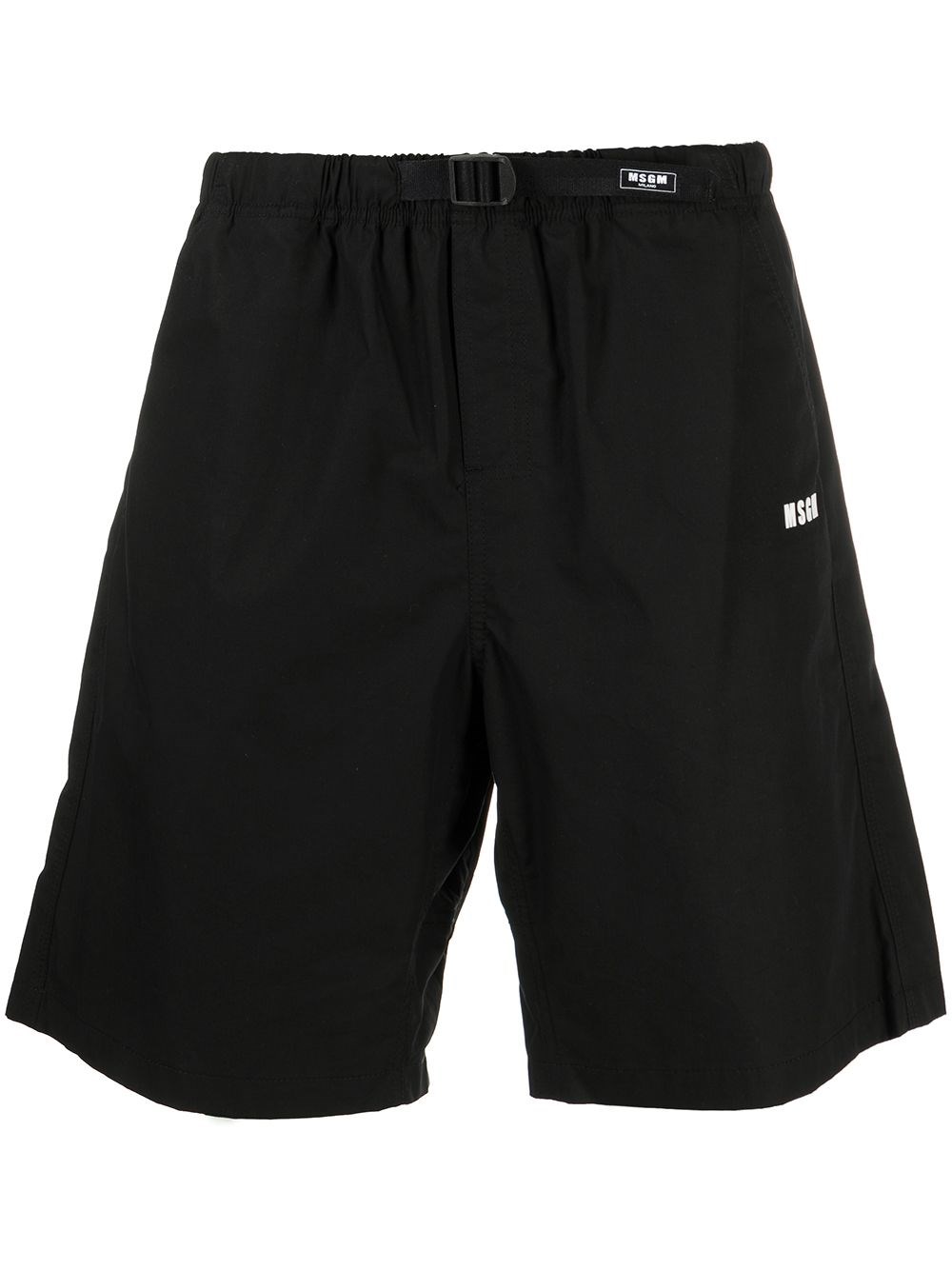 Msgm Logo-print Shorts In Black