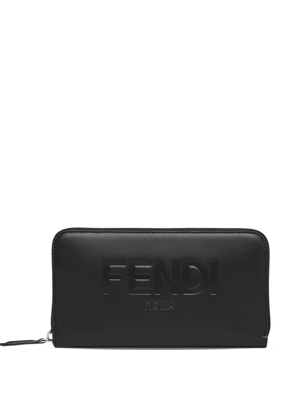 Fendi Zipped Wallet In Black