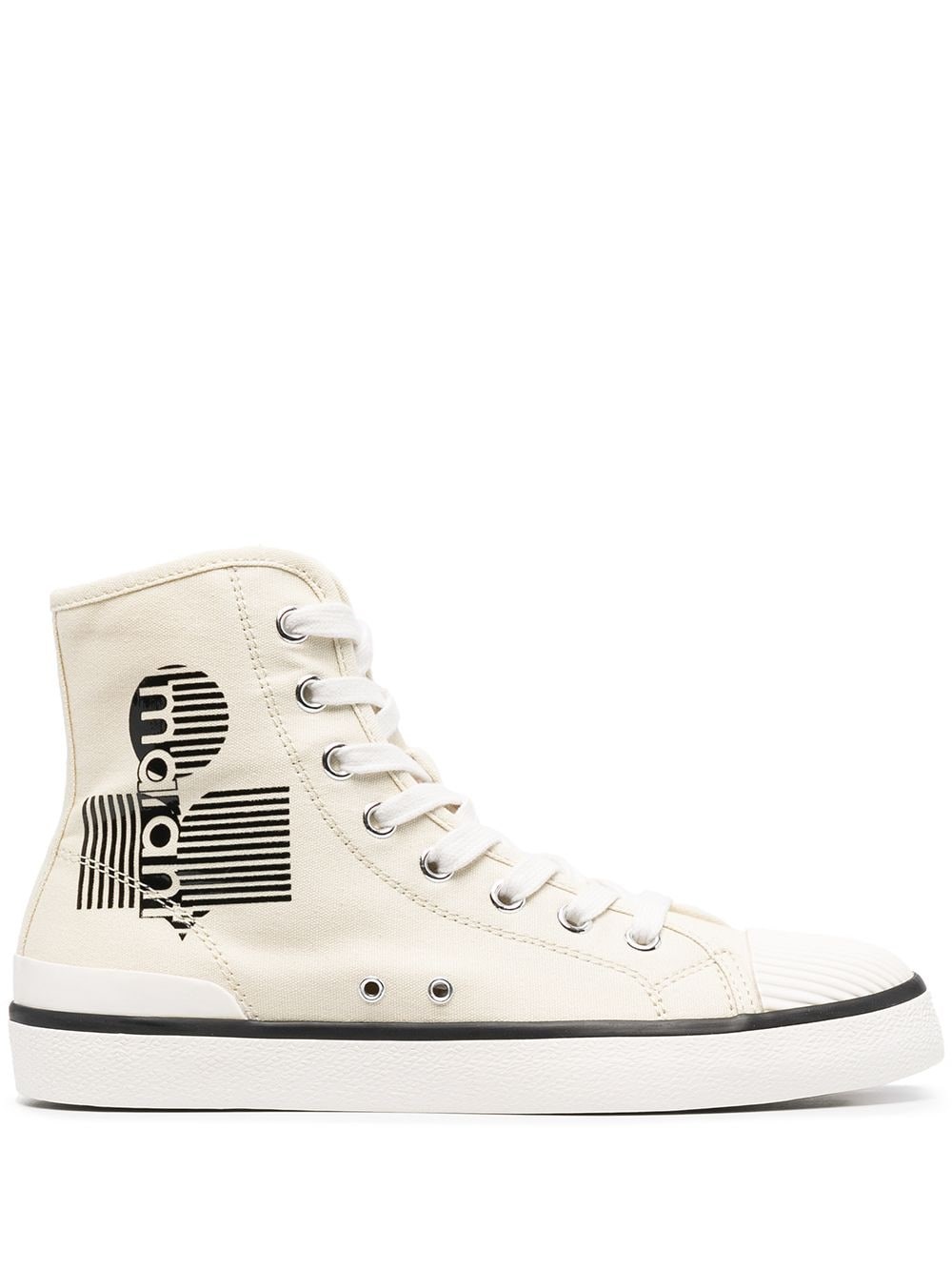 Isabel Marant Off-white Bankeen High Sneakers In Brown