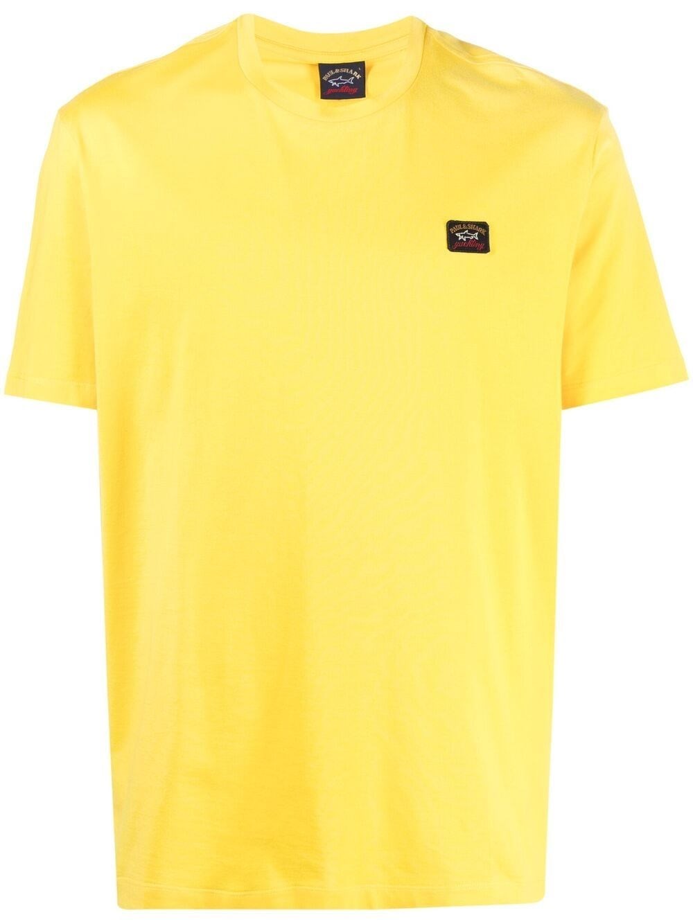 Shop Paul & Shark Logo T-shirt In Yellow & Orange